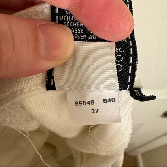 7 for all mankind white Roxanne ankle jeans with raw hem - Picture 12 of 12